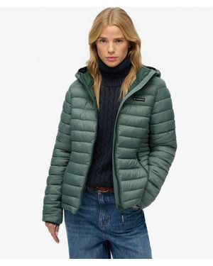 Superdry Hooded Fuji Lite Padded Jacket - Green