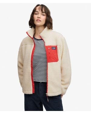 Superdry & Co Heritage Zip Through Fleece - Red