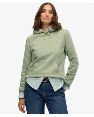 Superdry Essential Logo Embroidered Hoodie - Green