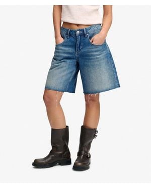 Superdry & Co Mid Rise baggy Jorts - Blue