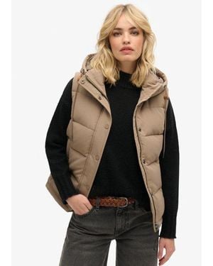 Superdry & Co Everest Hooded Puffer Gilet - Black