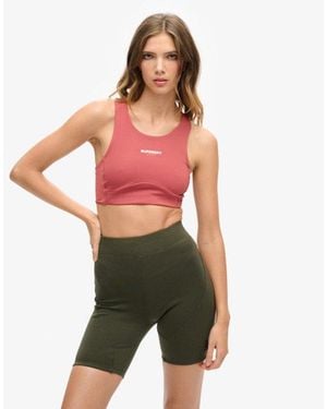 Superdry & Co Ladies Logo Print Sport Core Active Bra - Red