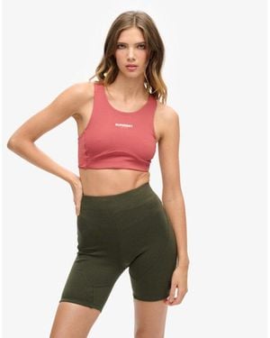 Superdry Ladies Logo Print Sport Core Active Bra - Red
