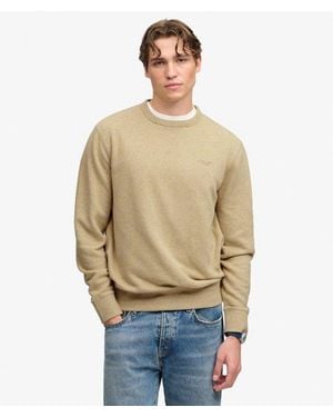 Superdry & Co Essential Stacked Logo Crew Sweatshirt - Natural