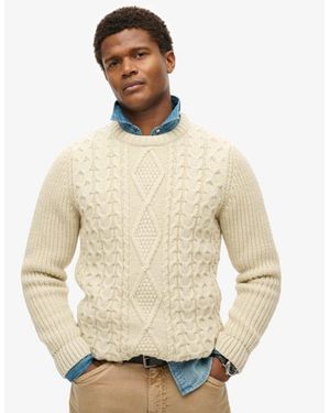 Superdry Jacob Cable Knit Jumper - Natural