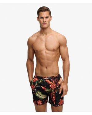 Superdry & Co Hawaiian Print 16-inch Swim Shorts - Green