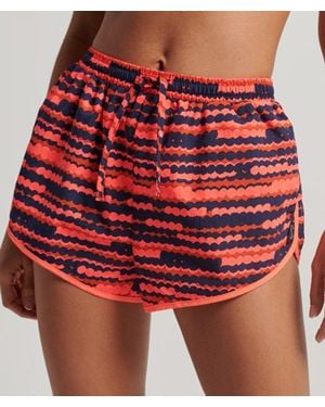 Superdry Printed Beach Shorts - Red