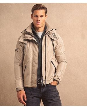 Superdry Mens Embroidered Mountain Sd Windcheater Jacket - Natural