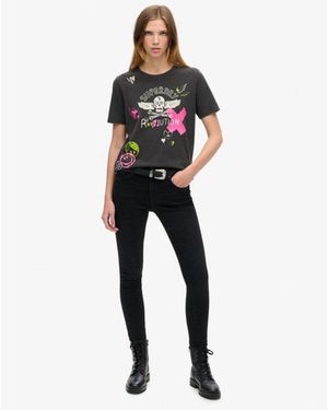 Superdry & Co Lo-fi Punk Poster Relaxed T-shirt - Blue