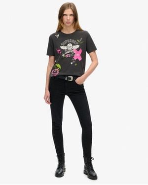 Superdry Lo-fi Punk Poster Relaxed T-shirt - Blue