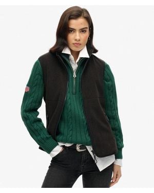 Superdry & Co Slim Fit Active Fleece Gilet - Green