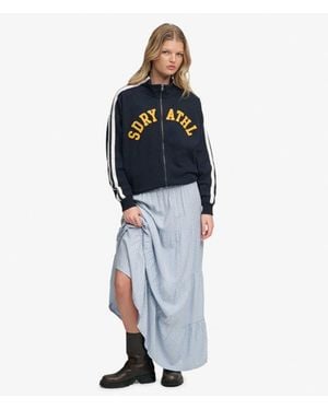 Superdry & Co Woven Tiered Maxi Skirt - Blue