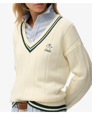 Superdry & Co Cricket Club Jumper - Natural