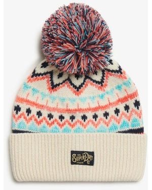 Superdry & Co Knitted Patterned Beanie Hat - Multicolour