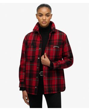 Superdry & Co Check Lined Shirt - Red