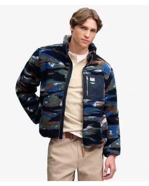 Superdry & Co Terrain Fleece Zip Through - Blue