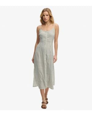 Superdry Print Button Down Cami Midi Dress - Green
