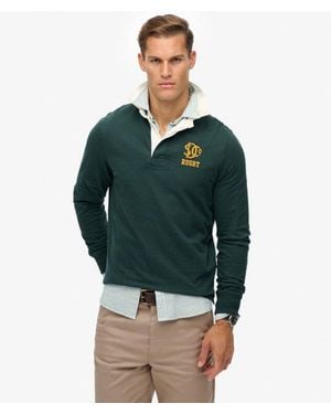 Superdry Vintage Athletic Jersey Rugby Top - Green
