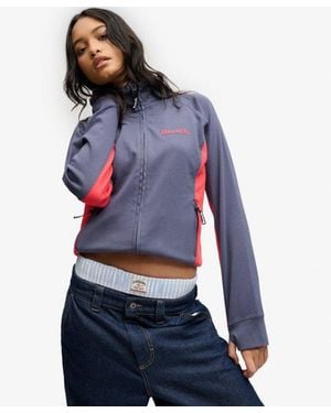 Superdry Bench X & Co Bench High Neck Contrast Track Top - Blue