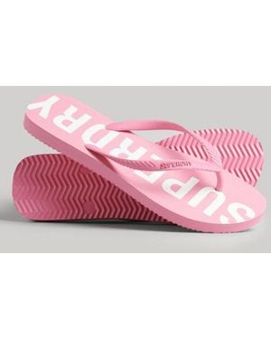 Superdry & Co Code Core Sport Flip Flops - Pink