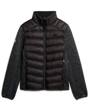 Superdry & Co Storm Knitted Hybrid Padded Jacket - Black