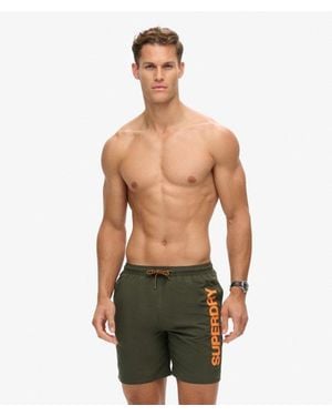 Superdry & Co Sport Graphic 17-inch Recycled Swim Shorts - Green
