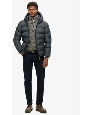 Superdry & Co Hooded Sports Puffer Jacket - Black