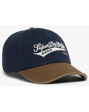 Superdry Contrast Peak Baseballpet - Blauw
