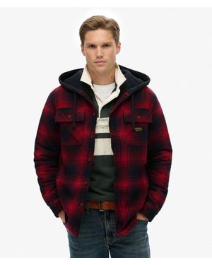 Superdry Surplus Hooded Check Shirt - Red