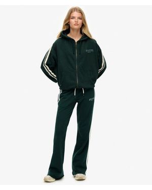 Superdry & Co Athletic Stripe Flare joggers - Green
