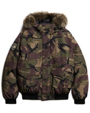 Superdry & Co Everest Faux Fur Bomber Jacket - Grey