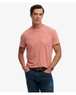 Superdry & Co Classic Cotton Linen Pocket T-shirt - Red