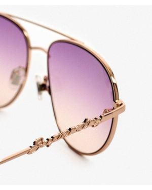 Superdry & Co Gradient Lens Aviator Sunglasses - Pink