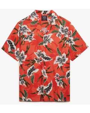 Superdry & Co Hawaiian Print Short Sleeve Shirt - Red