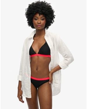 Superdry Elastische Triangelbikinitop - Wit