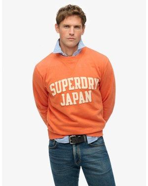 Superdry Vintage Athletic Sweatshirt Met Ronde Hals - Oranje