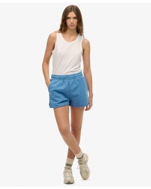 Superdry & Co Essential Logo Garment Dye Shorts - Blue