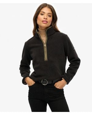 Superdry & Co Estate Half Zip Fleece - Black