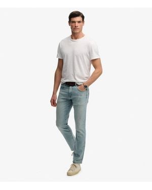 Superdry & Co Organic Cotton Vintage Slim Straight Jeans - White