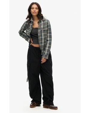 Superdry baggy Parachute Trousers - Black