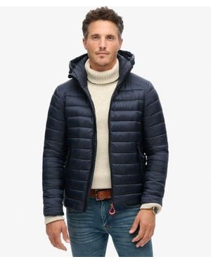 Superdry & Co Fully Lined Hooded Fuji Sport Padded Jacket - Blue
