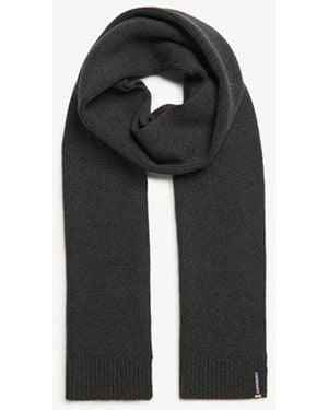 Superdry Essential Logo Knitted Scarf - Black