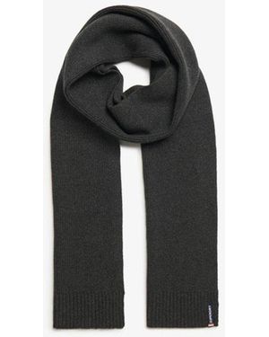 Superdry Essential Logo Knitted Scarf - Black