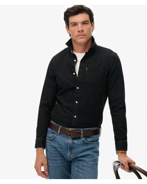Superdry Essential Long Sleeve Denim Shirt - Black