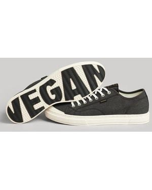 Superdry & Co Vegan Canvas Low Top Trainers - Metallic