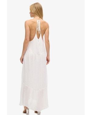 Superdry Lace Trim Maxi Dress - White