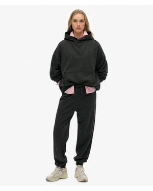 Superdry Studios joggingbroek Met Boorden - Zwart