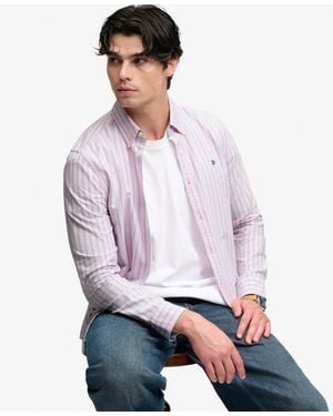 Superdry & Co Preppy Oxford Long Sleeve Shirt - Purple
