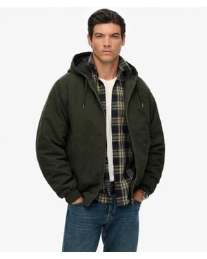 Superdry Canvas Surplus Hooded Jacket - Black