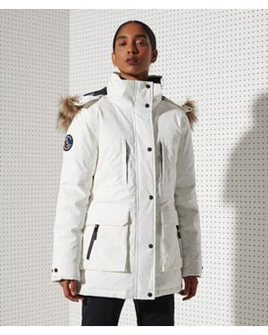 Superdry & Co Everest Down Snow Parka Coat - White